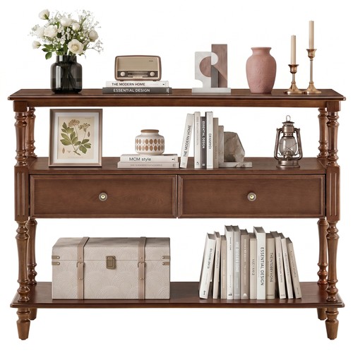 Tier walnut console - 3, table